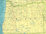 Mapa del Estado de Oregón, Estados Unidos