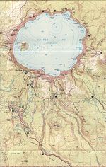 Mapa del Parque Nacional Crater Lake, Oregón, Estados Unidos