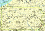Mapa de Pensilvania, Estados Unidos