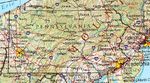 Mapa de Relieve Sombreado de Pensilvania, Estados Unidos