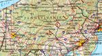 Mapa de Relieve Sombreado de Pensilvania, Estados Unidos