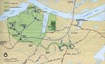 Mapa del Parque del Campo de Batalla Nacional Fort Donelson, Tennessee, Estados Unidos