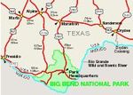 Mapa de la Región del Parque Nacional Big Bend, Texas, Estados Unidos