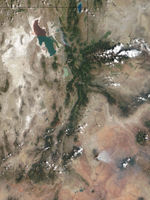 Imagen satelital de las Islas Canarias 2005