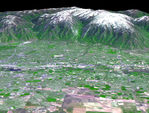 Vista en perspectiva de Salt Lake City, Utah