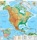 Mapa Físico de América del Norte