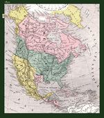 Mapa histÃ³rico de AmÃ©rica del Norte 1845