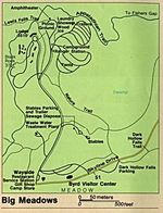 Mapa Detallado de Big Meadows, Parque Nacional Shenandoah, Virginia, Estados Unidos