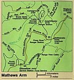Mapa Detallado de Mathews Arm, Parque Nacional Shenandoah, Virginia, Estados Unidos