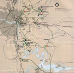 Mapa de Ubicación del Parque Campo de Batalla Nacional Richmond, Virginia, Estados Unidos