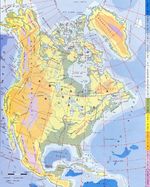 Mapa Físico de América del Norte