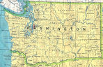 Mapa del Estado de Washington, Estados Unidos