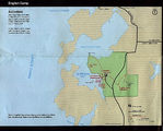 Mapa del Campamento Inglés, Parque Nacional Histórico San Juan Island, Washington, Estados Unidos