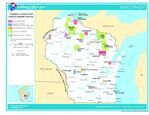 Mapa de las Tierras Federales y de las Reservas Indigenas, Wisconsin, Estados Unidos