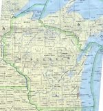 Mapa del Estado de Wisconsin, Estados Unidos