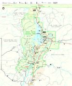 Mapa del Parque Nacional Grand Teton, Wyoming, Estados Unidos
