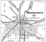 Mapa de la Ciudad de Montgomery, Alabama, Estados Unidos 1920