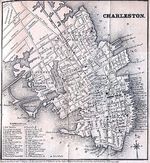 Mapa de la Ciudad de Charleston, Carolina del Sur, Estados Unidos 1849