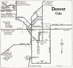 Mapa de la Ciudad de Denver, Colorado, Estados Unidos 1917