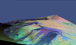 Imagen radar en tridimensional de Kilauea, Hawái
