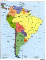 Mapa de Relieve de América del Sur 2001