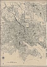 Mapa de la Ciudad de Baltimore, Maryland, Estados Unidos 1905