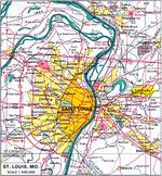 Mapa de la Ciudad de St.Louis, Missouri, Estados Unidos