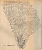 Mapa de la Ciudad de Nueva York, Nueva York, Estados Unidos 1642