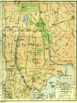 Mapa del Bronx y del Norte Manhattan, Ciudad de Nueva York, Nueva York, Estados Unidos 1916
