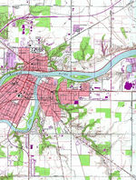 Mapa Topográfico de la Ciudad de Defiance, Ohio, Estados Unidos