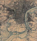 Mapa de la Ciudad de Filadelfia, Pensilvania, Estados Unidos 1898