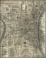 Mapa de la Ciudad de Filadelfia, Pensilvania, Estados Unidos 1842