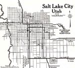 Mapa de la Ciudad de Salt Lake City, Utah, Estados Unidos 1920