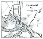 Mapa de la Ciudad de Richmond, Virginia, Estados Unidos 1919