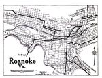 Mapa de la Ciudad de Roanoke, Virginia, Estados Unidos 1919