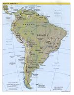 Mapa Físico de Sudamérica 1999