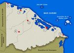 Mapa tectónico y batimétrico del Océano Pacífico Oeste