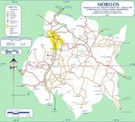 Mapa de Morelos (Estado), Mexico
