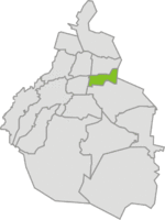 Mapa de Ubicación de Iztacalco, Mexico D.F.