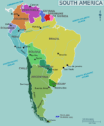 Mapa Político de Sudamérica