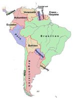 Mapa de Sudamérica 2001