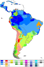 Mapa climático de América del Sur 2007