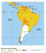Personas subnutridas en América del Sur 2003