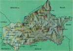 Mapa Físico del Departamento de Matagalpa, Nicaragua