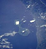 Imagen, Foto Satelite de la Isla de Ometepe, Rivas, Nicaragua