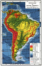 Mapa Físico de América del Sur