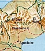 Mapa de la Provincia de Coclé, República de Panamá