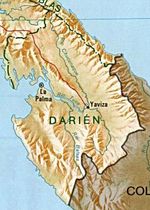 Mapa de la Provincia de Darién, República de Panamá