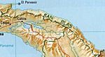 Mapa de la Provincia de San Blas, República de Panamá