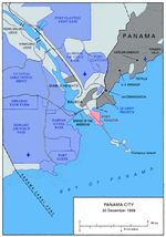 Mapa de la Ciudad de Panamá, 20 Diciembre 1989